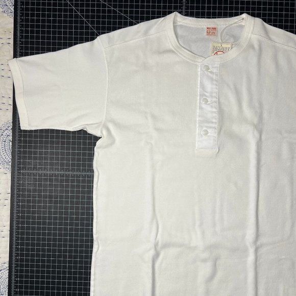 Real McCoy's UNION HENLEY UNDERSHIRT S/S White Size Large 42-44 - Picture 7 of 16